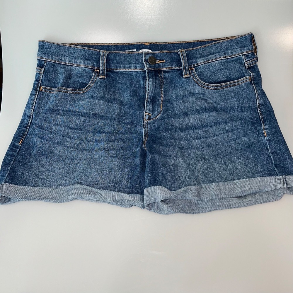 Old Navy Womens Semi-Fitted Denim Shorts Size 10 Regular